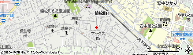 大阪府八尾市植松町2丁目周辺の地図