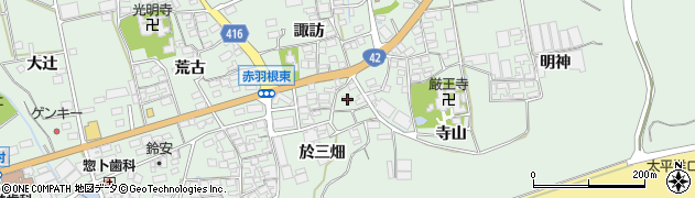 愛知県田原市赤羽根町於三畑2周辺の地図