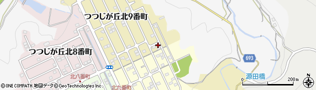 三重県名張市つつじが丘北９番町10周辺の地図