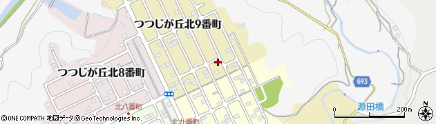 三重県名張市つつじが丘北９番町16周辺の地図