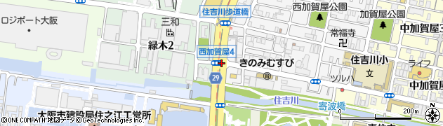 西加賀屋４周辺の地図