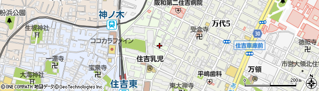大阪府大阪市住吉区帝塚山東5丁目2-6周辺の地図