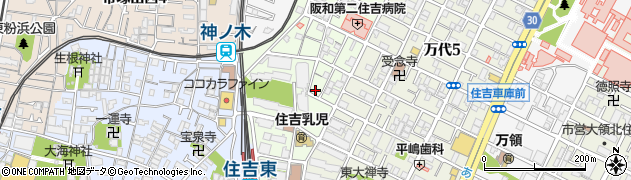 大阪府大阪市住吉区帝塚山東5丁目2-8周辺の地図