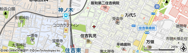 大阪府大阪市住吉区帝塚山東5丁目2-5周辺の地図