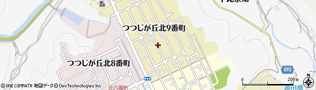 三重県名張市つつじが丘北９番町周辺の地図