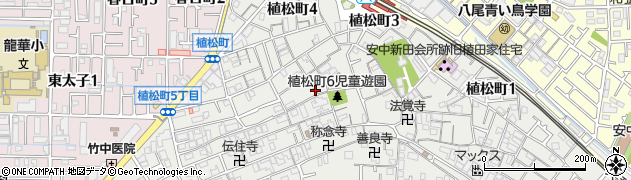 大阪府八尾市植松町周辺の地図
