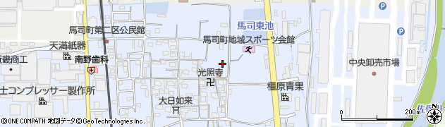奈良県大和郡山市馬司町周辺の地図