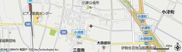 三重県松阪市小津町周辺の地図