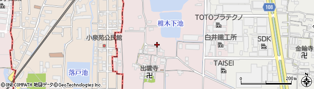 奈良県大和郡山市椎木町38周辺の地図