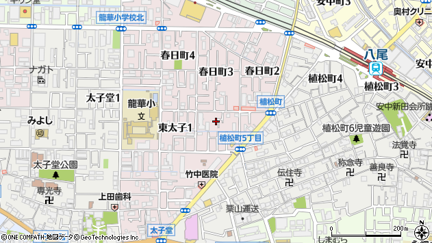〒581-0062 大阪府八尾市東太子の地図