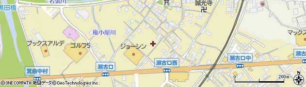 三重県名張市瀬古口周辺の地図