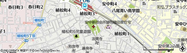 大阪府八尾市植松町3丁目周辺の地図