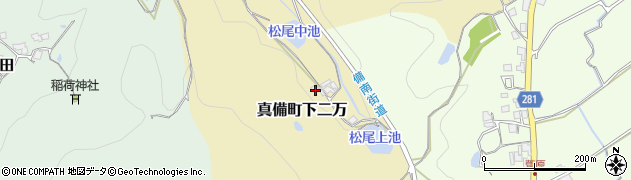 岡山県倉敷市真備町下二万2483周辺の地図