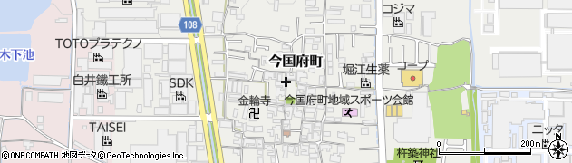 奈良県大和郡山市今国府町周辺の地図