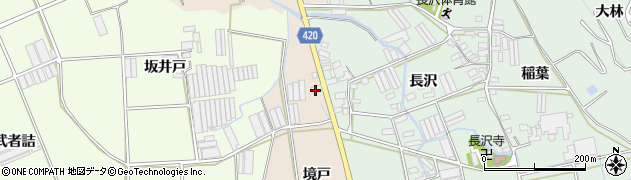 愛知県田原市福江町境戸周辺の地図