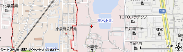 奈良県大和郡山市椎木町32周辺の地図