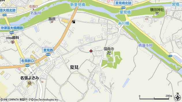 〒518-0441 三重県名張市夏見の地図