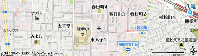 大阪府八尾市春日町4丁目周辺の地図