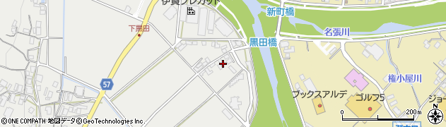 三重県名張市黒田15周辺の地図
