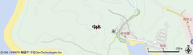 静岡県南伊豆町（賀茂郡）中木周辺の地図