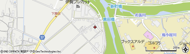 三重県名張市黒田12周辺の地図