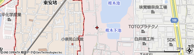 奈良県大和郡山市椎木町27周辺の地図