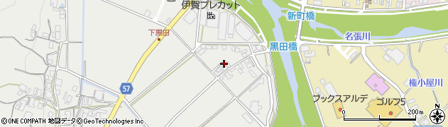 三重県名張市黒田1398周辺の地図