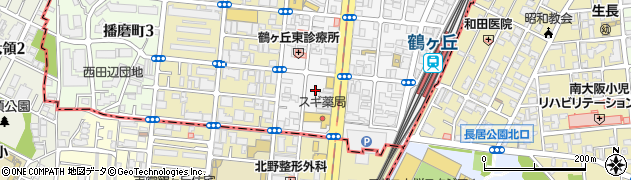 大阪府大阪市阿倍野区西田辺町2丁目周辺の地図