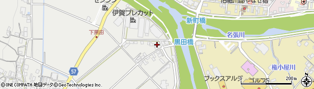 三重県名張市黒田1414周辺の地図