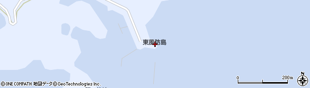 東風防島周辺の地図