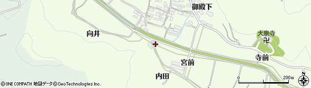 愛知県田原市山田町宮前周辺の地図
