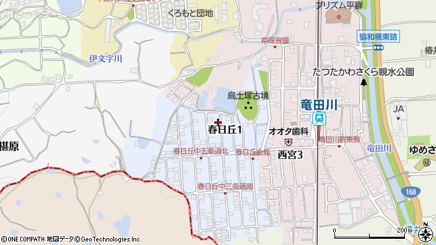 〒636-0915 奈良県生駒郡平群町春日丘の地図