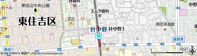 三菱ＵＦＪ銀行針中野駅 ＡＴＭ周辺の地図