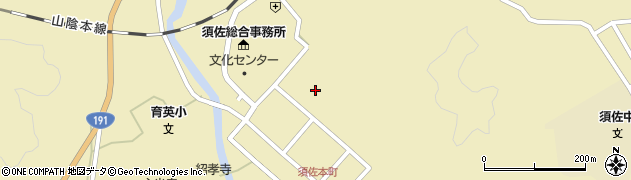 山口県萩市須佐山根丁東周辺の地図