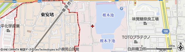 奈良県大和郡山市椎木町19周辺の地図
