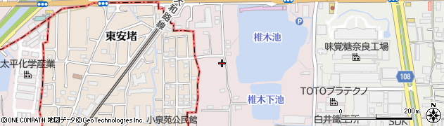 奈良県大和郡山市椎木町18周辺の地図