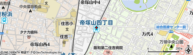 帝塚山四丁目駅周辺の地図