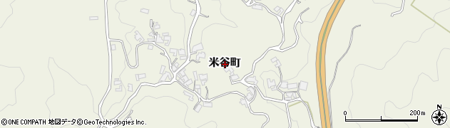 奈良県奈良市米谷町周辺の地図