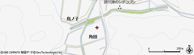 愛知県田原市伊川津町角田周辺の地図