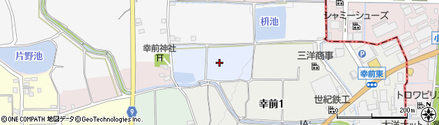 奈良県斑鳩町（生駒郡）幸前周辺の地図