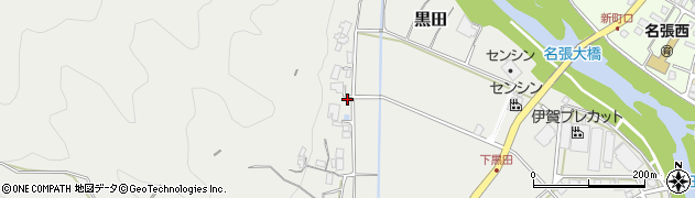 三重県名張市黒田1960周辺の地図
