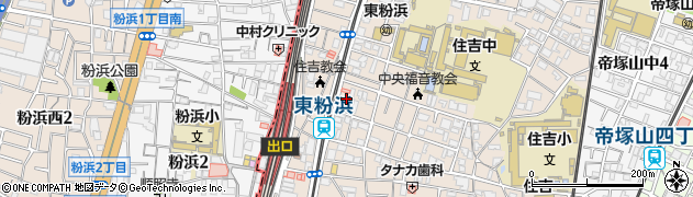 大阪府大阪市住吉区東粉浜周辺の地図