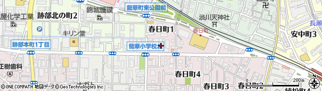 大阪府八尾市春日町1丁目9周辺の地図