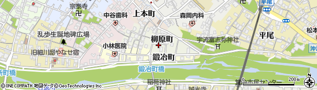 三重県名張市柳原町周辺の地図