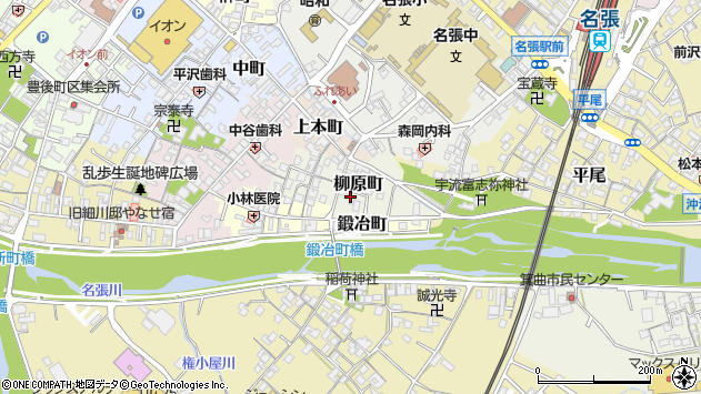 〒518-0715 三重県名張市柳原町の地図