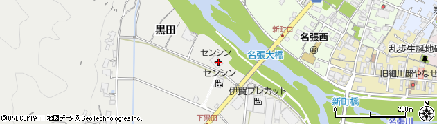 三重県名張市黒田1469周辺の地図