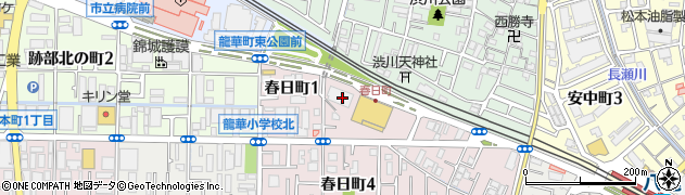 大阪府八尾市春日町1丁目6周辺の地図