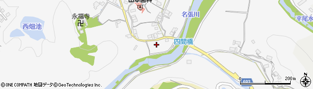 三重県名張市下比奈知1222周辺の地図