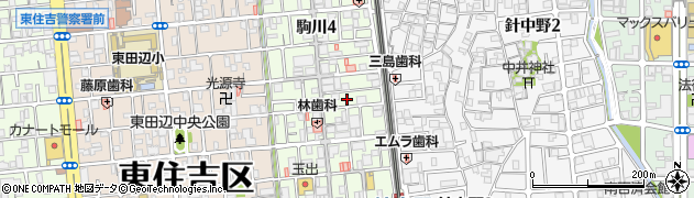 大阪市立　針中野駅北有料自転車駐車場周辺の地図
