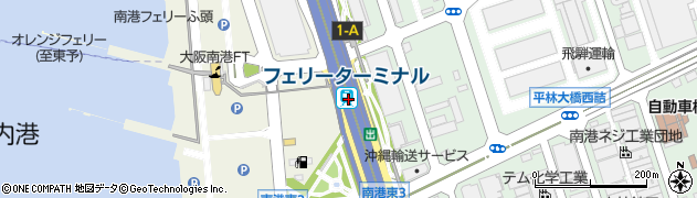フェリーターミナル駅周辺の地図